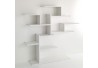 Libreria da parete modello PLANT - Finitura frassino bianco - L 160 cm