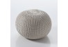 Pouf LIKE CREAM - Cotone di colore grigio - Diametro 50 cm