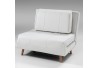 Poltrona - letto SHIFT in PELLE BIANCA - Apertura frontale - Letto 180 x 100 cm