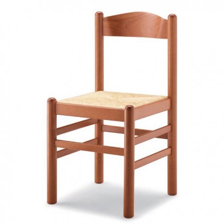 Sedia PISA in legno con sedile imbottito/paglia/massello