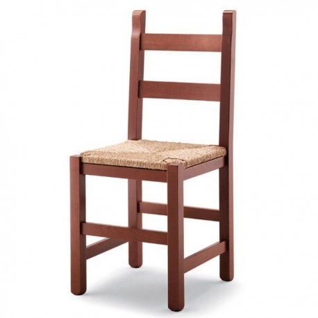Sedia TAVERNA in legno con sedile paglia/massello