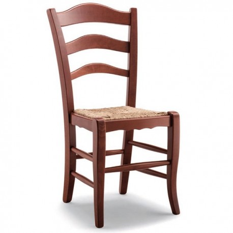 Sedia MONTANARA in legno con sedile paglia/massello/imbottito
