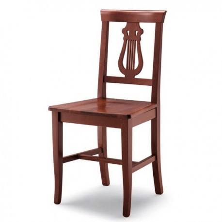 Sedia LIRA in legno con sedile paglia/massello/imbottito